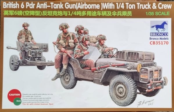 BRITISH 6 PDR ANTI-TANK GUN (AIRBORNE) with 1/4 Ton TRUCK and CREW