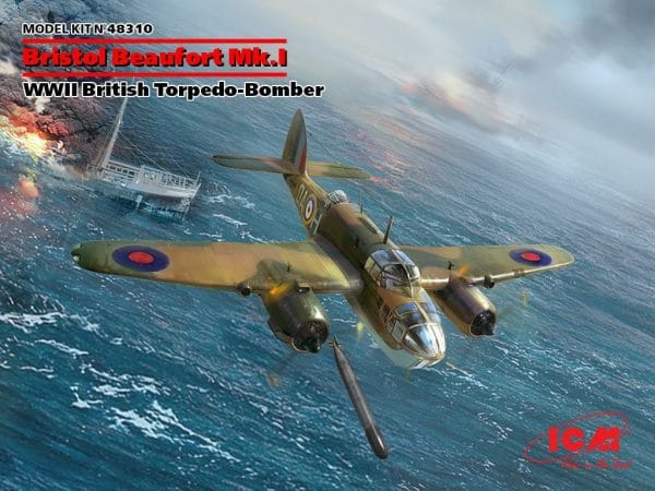 Bristol Beaufort Mk.I WWII British Torpedo-Bomber