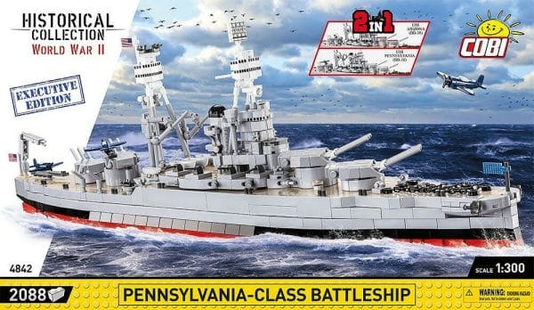 2088 pcs Pennsylvania Class Battleship 2 in 1
