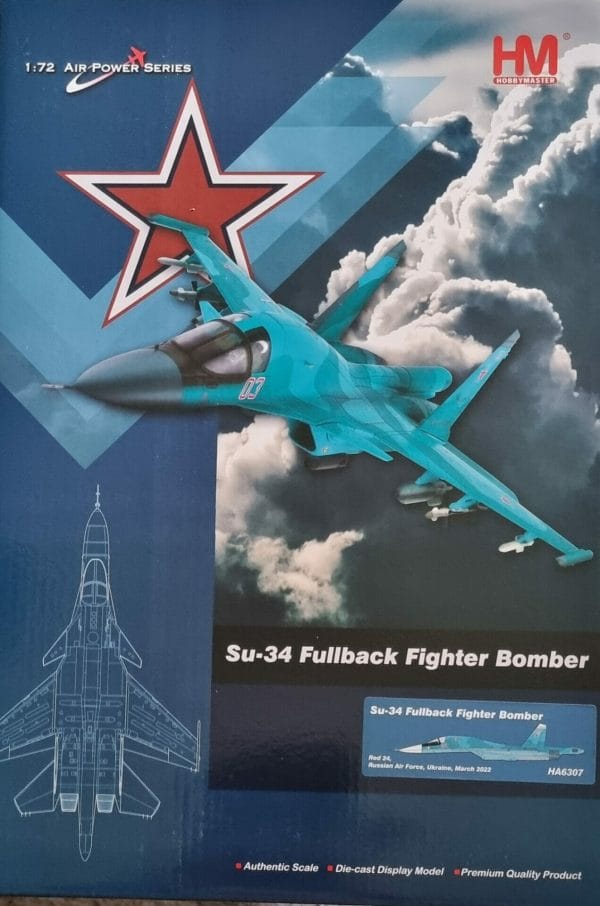 Su-34 Fullback Fighter Bomber Red 24, Russian Air Force, Ukraine, March 2022