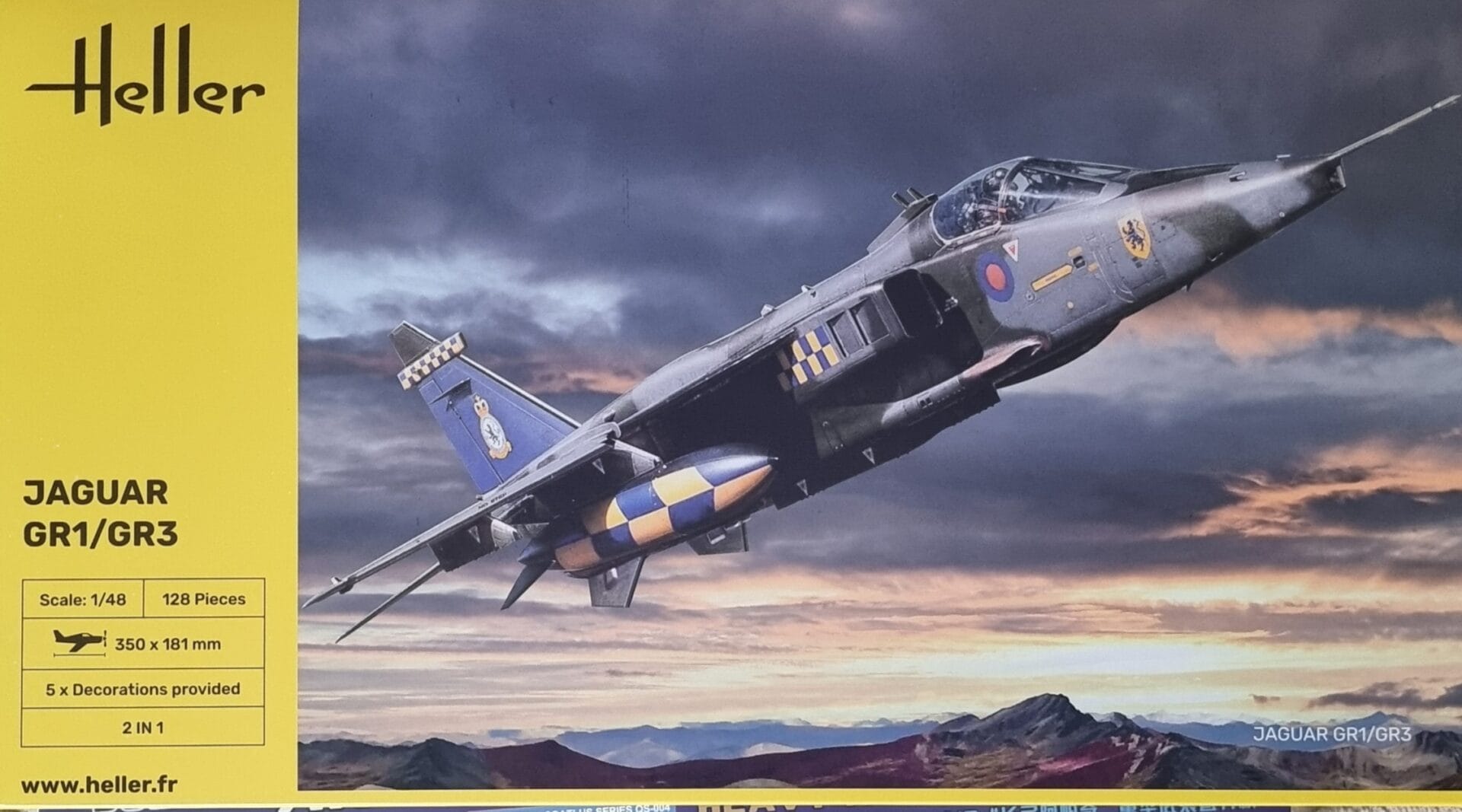 Heller Modellbausatz Jaguar GR1/GR3 - Originalgetreuer Flugzeug Bausatz