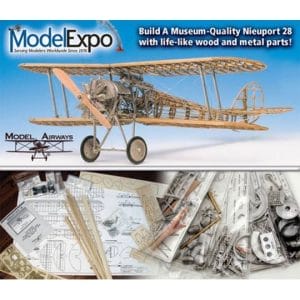 model-expo	ma1002	Nieuport 28 Rickenbacher (wooden model with white metal + pe)