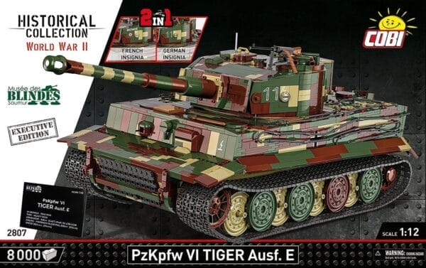 cobi	2807	8000 PCS HCWWII /2807/Pz.Kpfw. VI TIGER  2 in 1  scale 1:12   Executive Edition