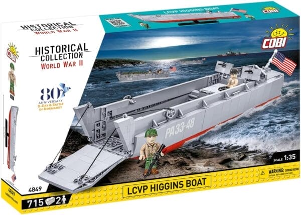 cobi	4849	715 PCS HC WWII /4849/ LCVP HIGGINS BOAT