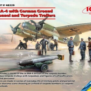 ICM	48229	Ju 88A-4 with German Ground Personnel and Torpedo Trailers